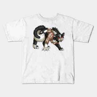 WereCat: White Bicolor Kids T-Shirt